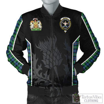 Murray of Atholl Ancient Tartan Bomber Jacket with Family Crest and Scottish Thistle Vibes Sport Style