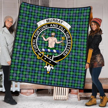 Murray of Atholl Ancient Tartan Quilt with Family Crest