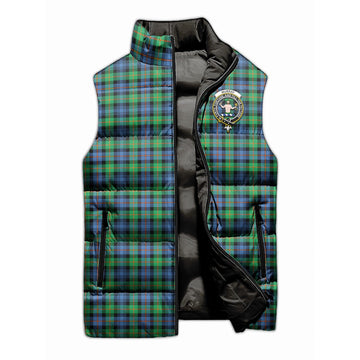 Murray of Atholl Ancient Tartan Sleeveless Puffer Jacket with Family Crest