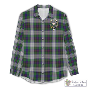 Murray of Atholl Dress Tartan Womens Casual Shirt with Family Crest