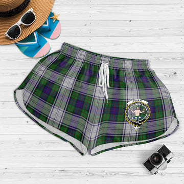 Murray of Atholl Dress Tartan Womens Shorts with Family Crest