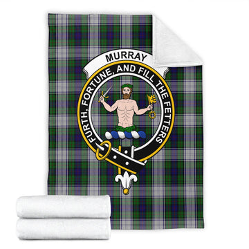 Murray of Atholl Dress Tartan Blanket with Family Crest