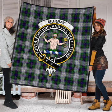 Murray of Atholl Dress Tartan Quilt with Family Crest