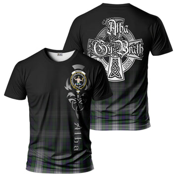 Murray of Atholl Dress Tartan T-Shirt Featuring Alba Gu Brath Family Crest Celtic Inspired