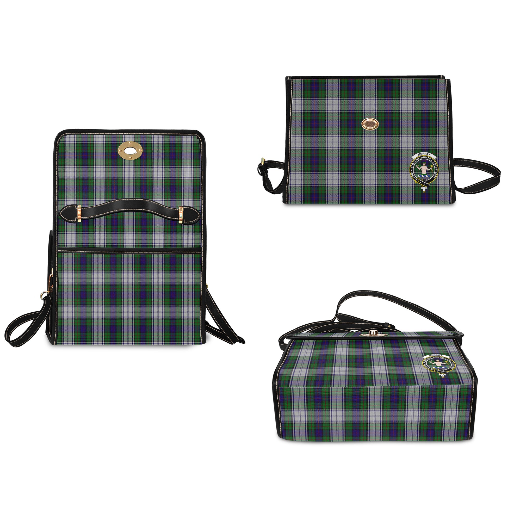 murray-of-atholl-dress-tartan-leather-strap-waterproof-canvas-bag-with-family-crest