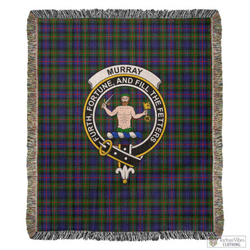 Murray of Atholl Modern Tartan Woven Blanket with Family Crest