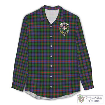 Murray of Atholl Modern Tartan Womens Casual Shirt with Family Crest