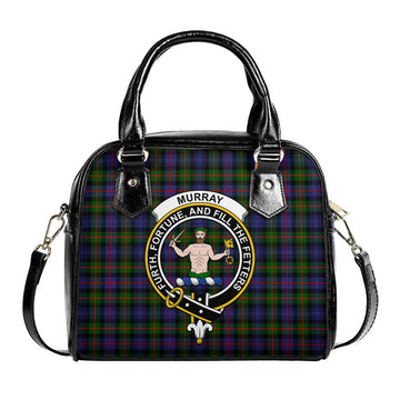 Murray of Atholl Modern Tartan Shoulder Handbags with Family Crest