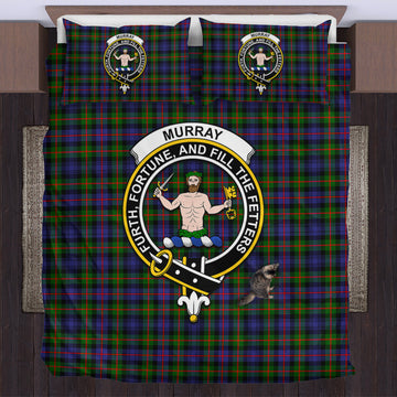 Murray of Atholl Modern Tartan Bedding Set with Family Crest