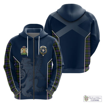 Murray of Atholl Modern Tartan Hoodie with Family Crest and Lion Rampant Vibes Sport Style