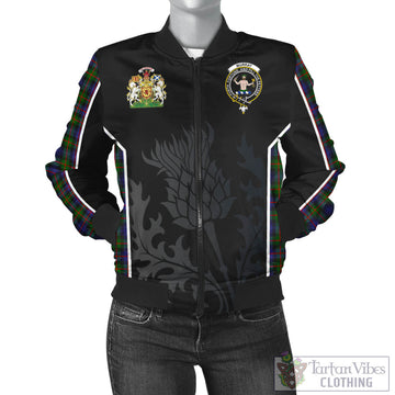 Murray of Atholl Modern Tartan Bomber Jacket with Family Crest and Scottish Thistle Vibes Sport Style