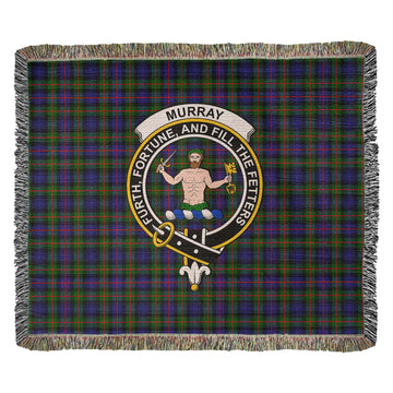 Murray of Atholl Modern Tartan Woven Blanket with Family Crest