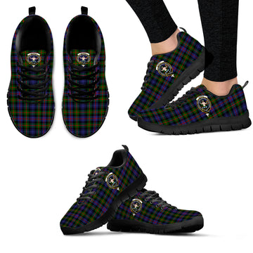 Murray of Atholl Modern Tartan Sneakers with Family Crest