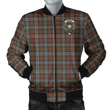 Murray of Atholl Weathered Tartan Bomber Jacket with Family Crest