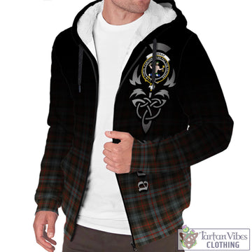 Murray of Atholl Weathered Tartan Sherpa Hoodie Featuring Alba Gu Brath Family Crest Celtic Inspired
