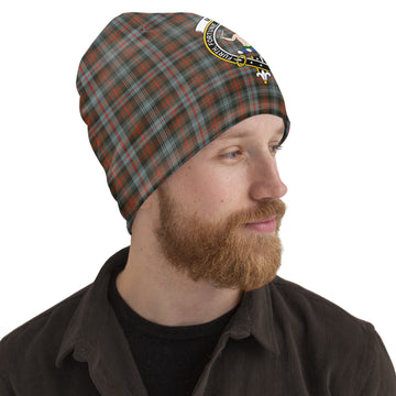 Murray of Atholl Weathered Tartan Beanies Hat with Family Crest