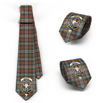 Murray of Atholl Weathered Tartan Classic Necktie with Family Crest