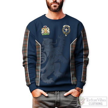 Murray of Atholl Weathered Tartan Sweater with Family Crest and Lion Rampant Vibes Sport Style