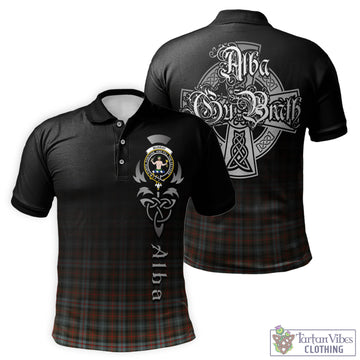 Murray of Atholl Weathered Tartan Polo Shirt Featuring Alba Gu Brath Family Crest Celtic Inspired