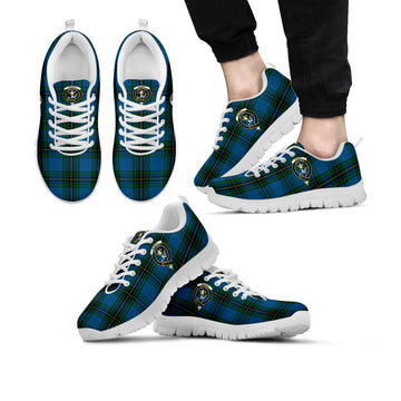 Murray of Elibank Tartan Sneakers with Family Crest