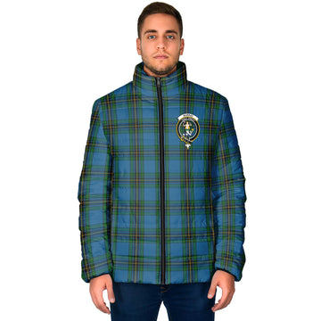 Murray of Elibank Tartan Padded Jacket with Family Crest