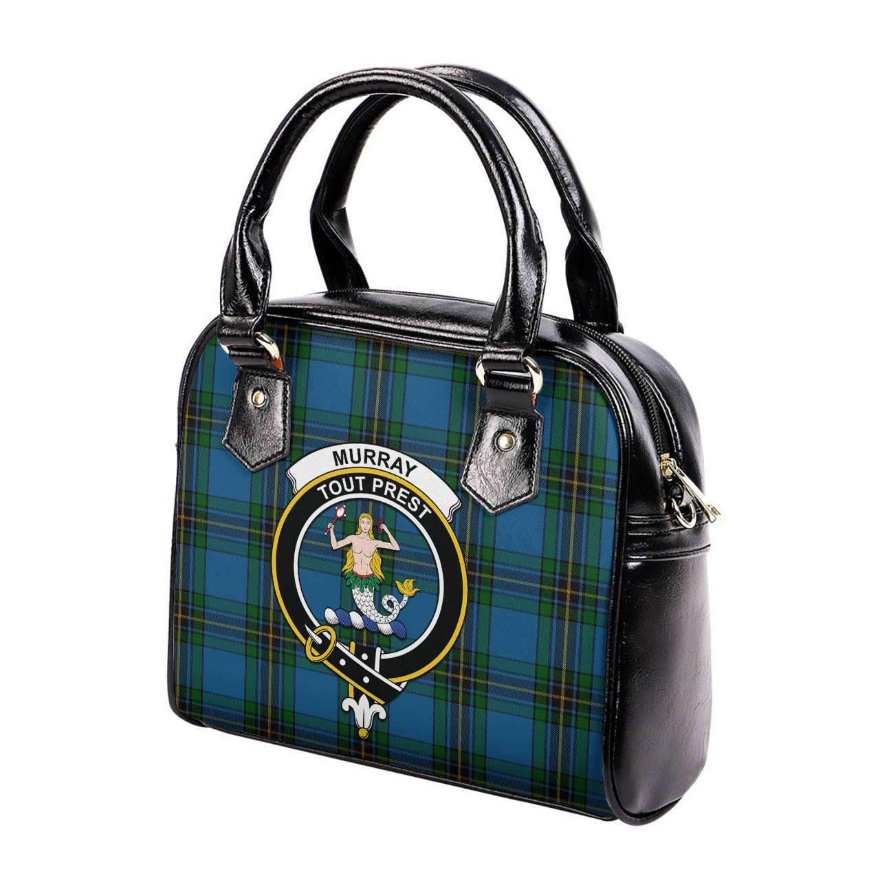 Murray of Elibank Tartan Shoulder Handbags with Family Crest - Tartanvibesclothing