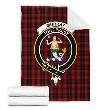 Murray of Ochtertyre Tartan Blanket with Family Crest