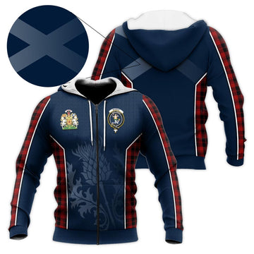 Murray of Ochtertyre Tartan Knitted Hoodie with Family Crest and Scottish Thistle Vibes Sport Style