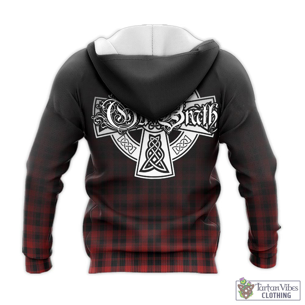 Tartan Vibes Clothing Murray of Ochtertyre Tartan Knitted Hoodie Featuring Alba Gu Brath Family Crest Celtic Inspired