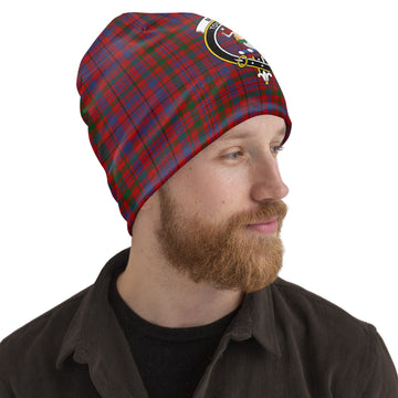 Murray of Tullibardine Tartan Beanies Hat with Family Crest
