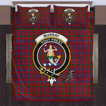 Murray of Tullibardine Tartan Bedding Set with Family Crest