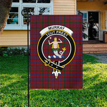 Murray of Tullibardine Tartan Flag with Family Crest