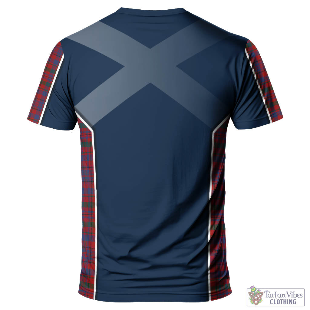Tartan Vibes Clothing Murray of Tullibardine Tartan T-Shirt with Family Crest and Scottish Thistle Vibes Sport Style