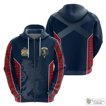 Murray of Tulloch Modern Tartan Hoodie with Family Crest and Lion Rampant Vibes Sport Style