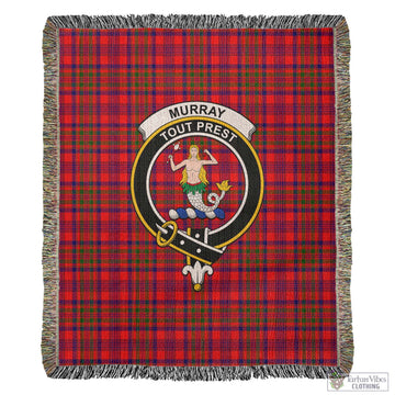 Murray of Tulloch Modern Tartan Woven Blanket with Family Crest