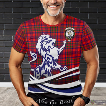 Murray of Tulloch Modern Tartan T-Shirt with Alba Gu Brath Regal Lion Emblem