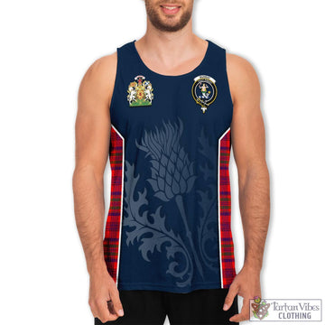 Murray of Tulloch Modern Tartan Men's Tanks Top with Family Crest and Scottish Thistle Vibes Sport Style