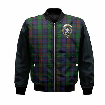 Murray Tartan Accent Bomber Jacket with Family Crest