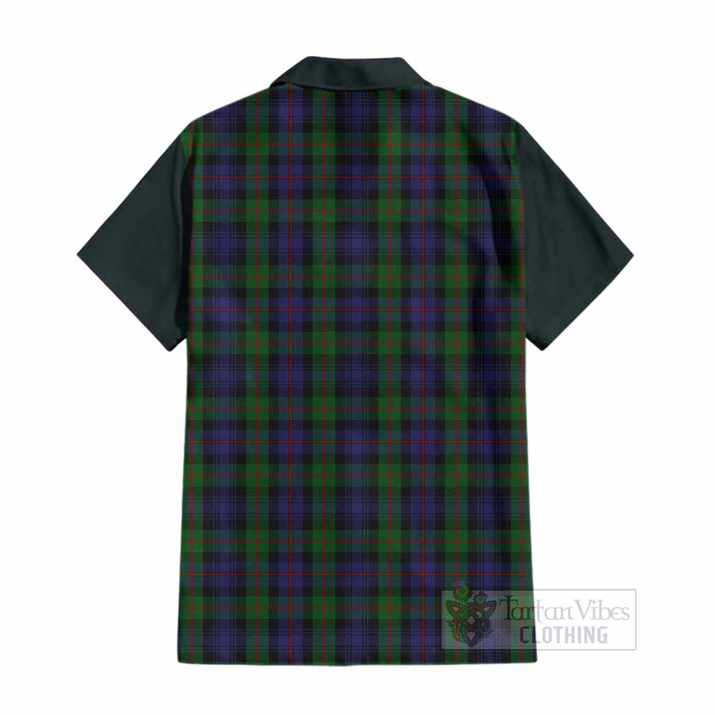 Murray Tartan Accent Cotton Hawaiian Shirt with Family Crest