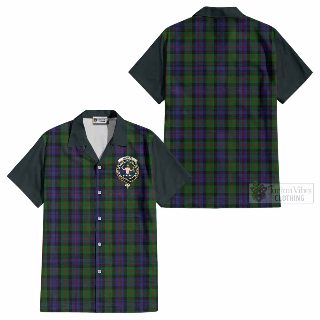 Murray Tartan Accent Cotton Hawaiian Shirt with Family Crest