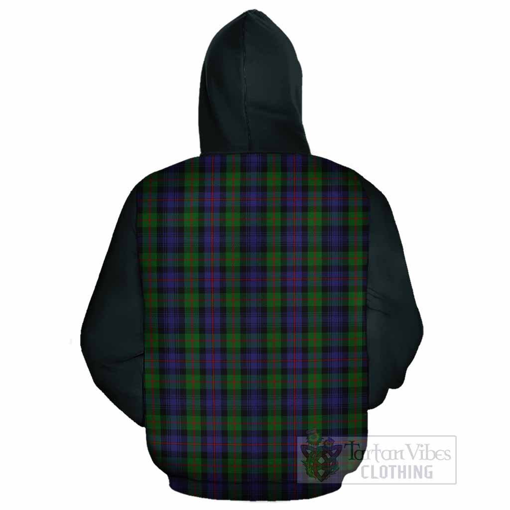 Murray Tartan Accent Cotton Hoodie with Family Crest
