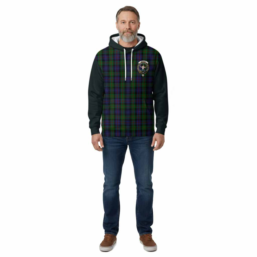 Murray Tartan Accent Cotton Hoodie with Family Crest