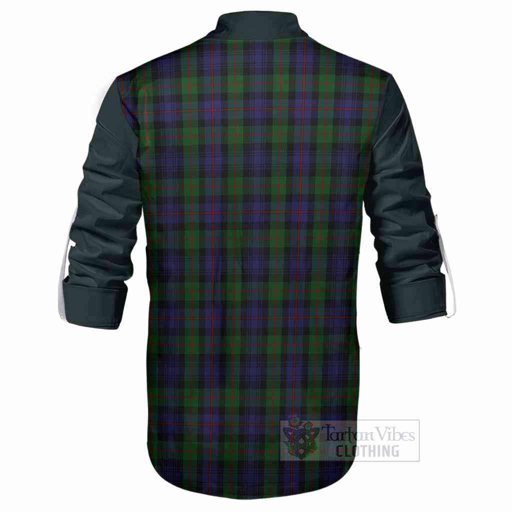 Murray Tartan Accent Ghillie Shirt with Family Crest
