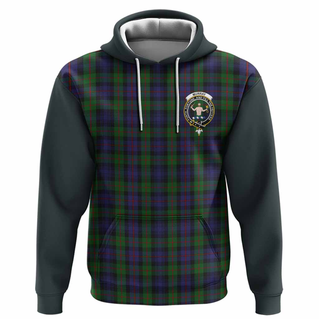 Murray Tartan Accent Hoodie with Family Crest