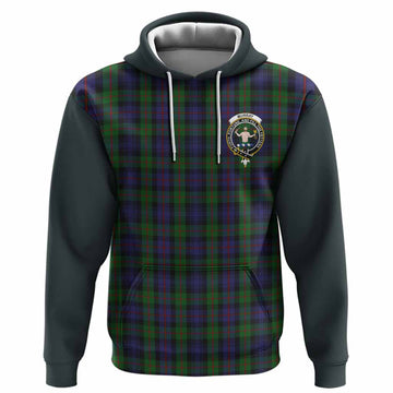 Murray Tartan Accent Hoodie with Family Crest