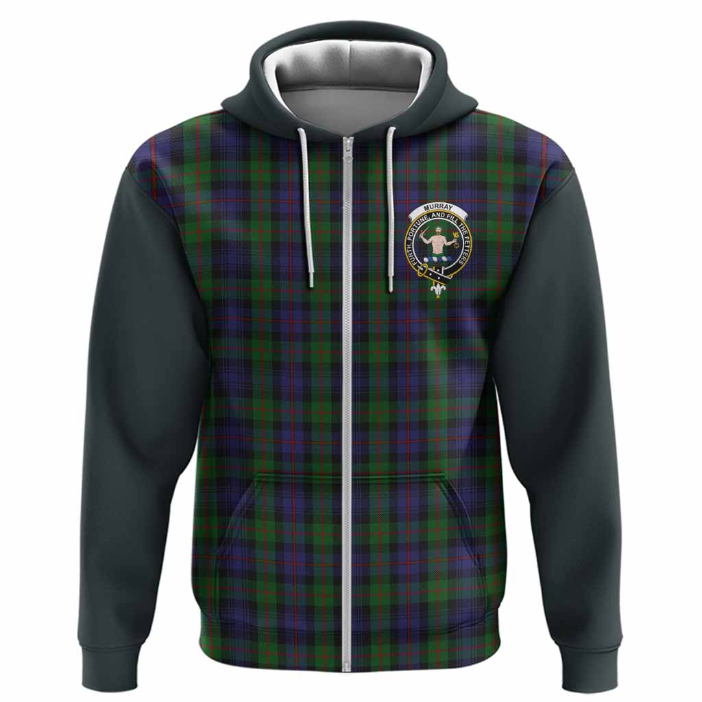 Murray Tartan Accent Hoodie with Family Crest