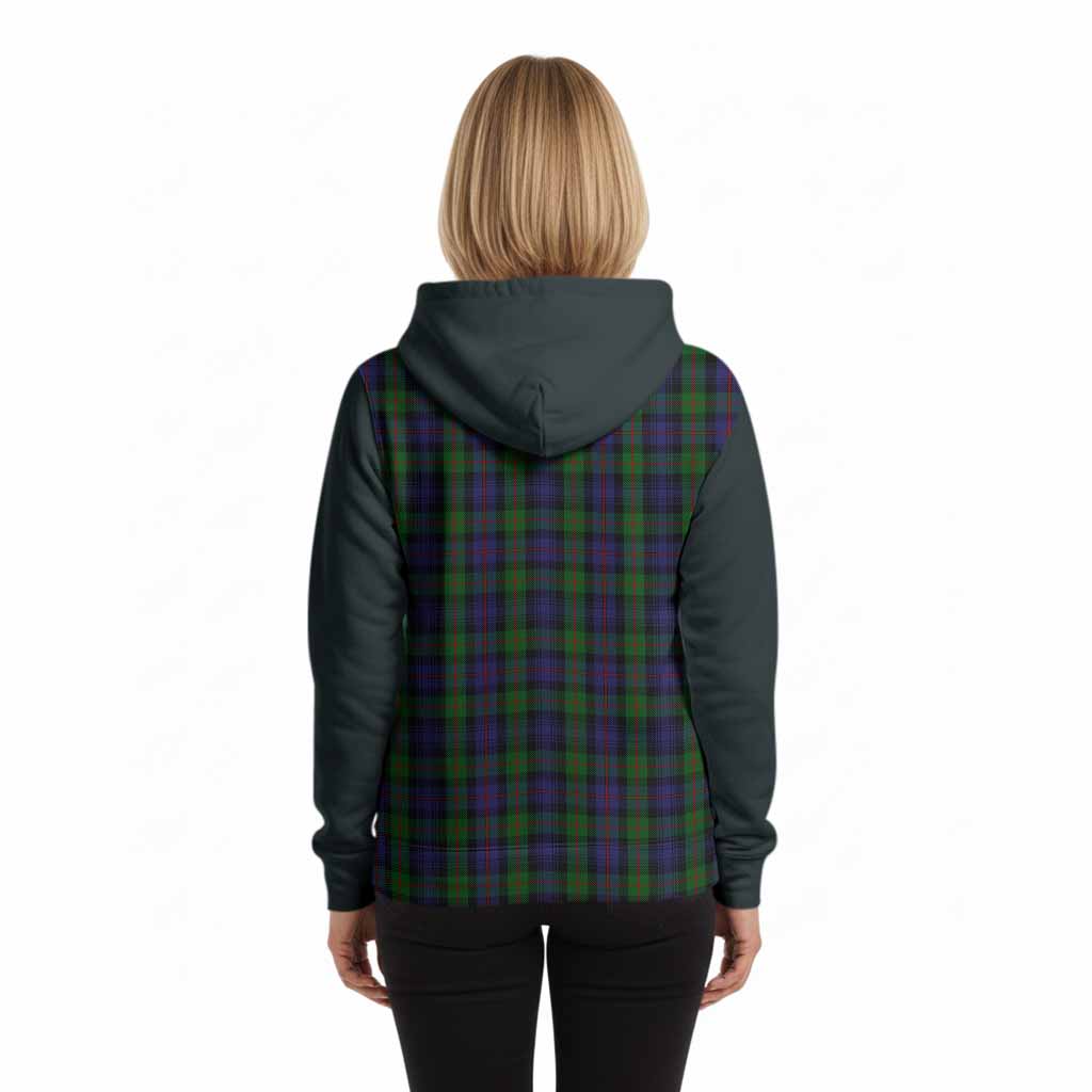 Murray Tartan Accent Hoodie with Family Crest