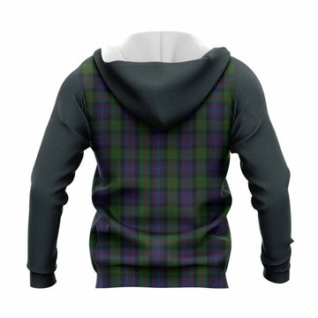 Murray Tartan Accent Knitted Hoodie with Family Crest