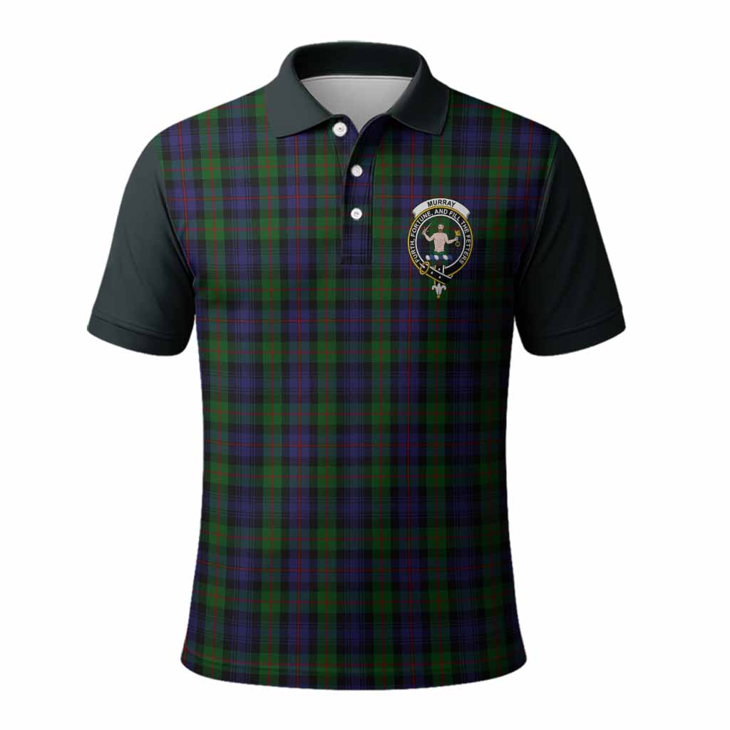 Murray Tartan Accent Polo Shirt with Family Crest