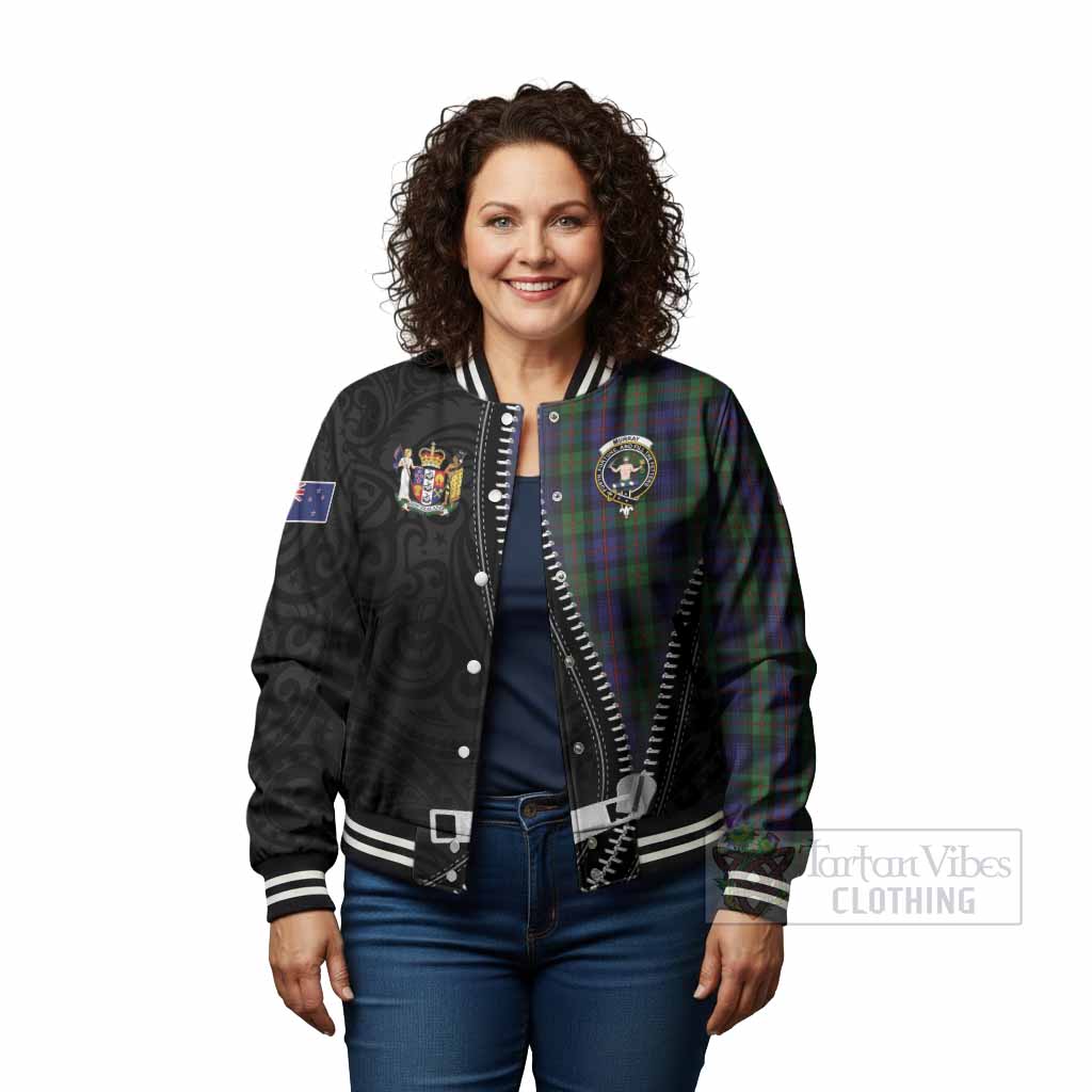 Murray Tartan Baseball Jacket New Zealand Pattern Unique Zipper Stylized